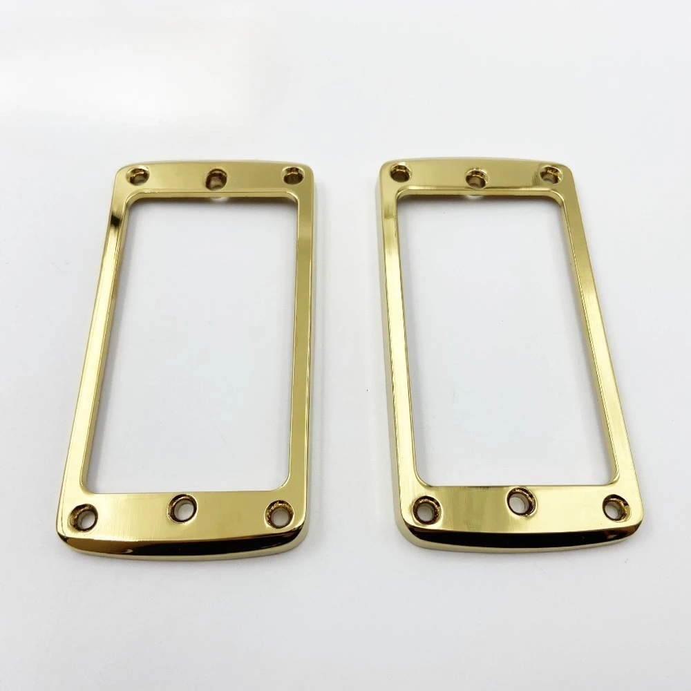 2-Pack Zinc Alloy Humbucker Mounting Rings, Flat Frame for Electric Guitar Pickup Installation