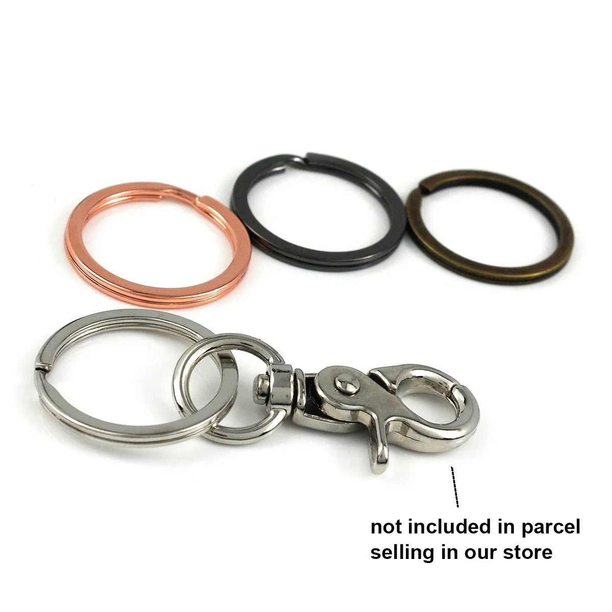 5/10pcs Metal Alloy Key Rings 30mm Round Key Chains Flat Line Split Rings Keyring for Jewelry Making Keychain Findings Accessory