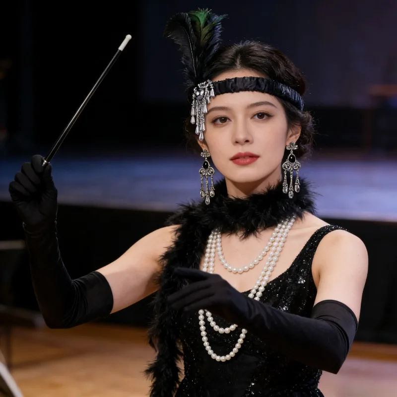 

Аксессуары для вечеринок в стиле 1920-х годов: популярные украшения для волос с перьями для Хэллоуина, банкетов, ночных клубов и балов