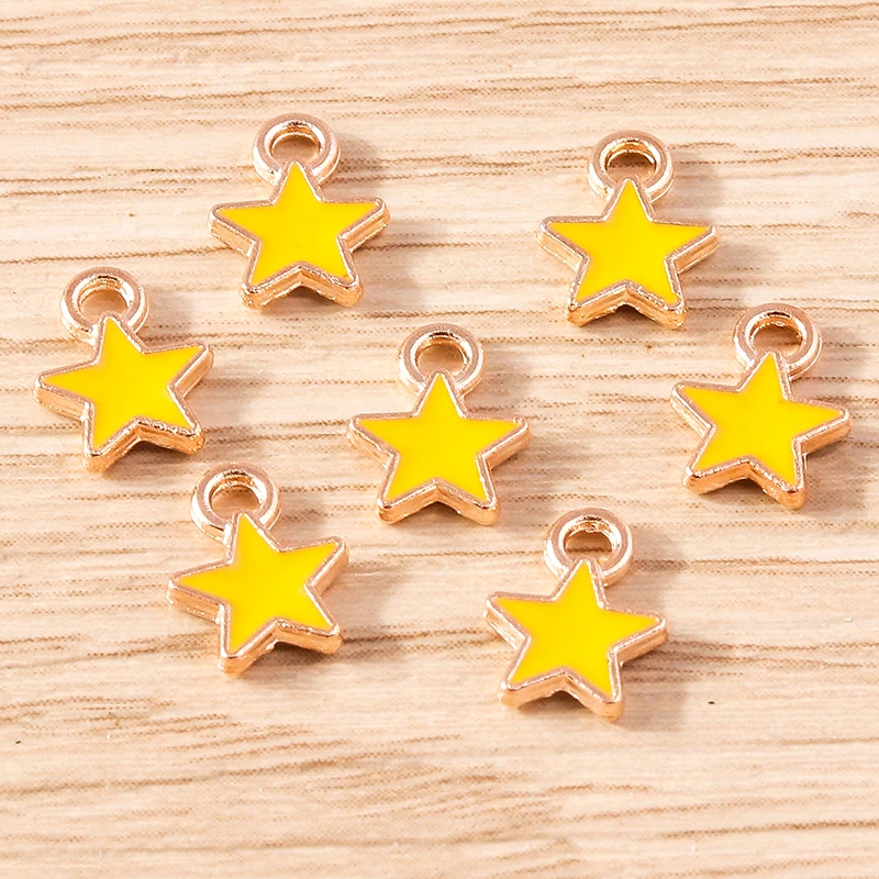 30 stücke 9x9mm süße kleine Emaille Liebe Herz Charms Anhänger für Schmuck machen Tropfen Ohrringe Halsketten Armband DIY Bastel bedarf – Detail 24