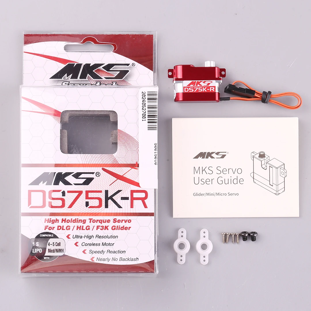 MKS DS75K-R Small Digital Servo 8g Metal Gear Model DLG Glider Server Hollow Cup Motor
