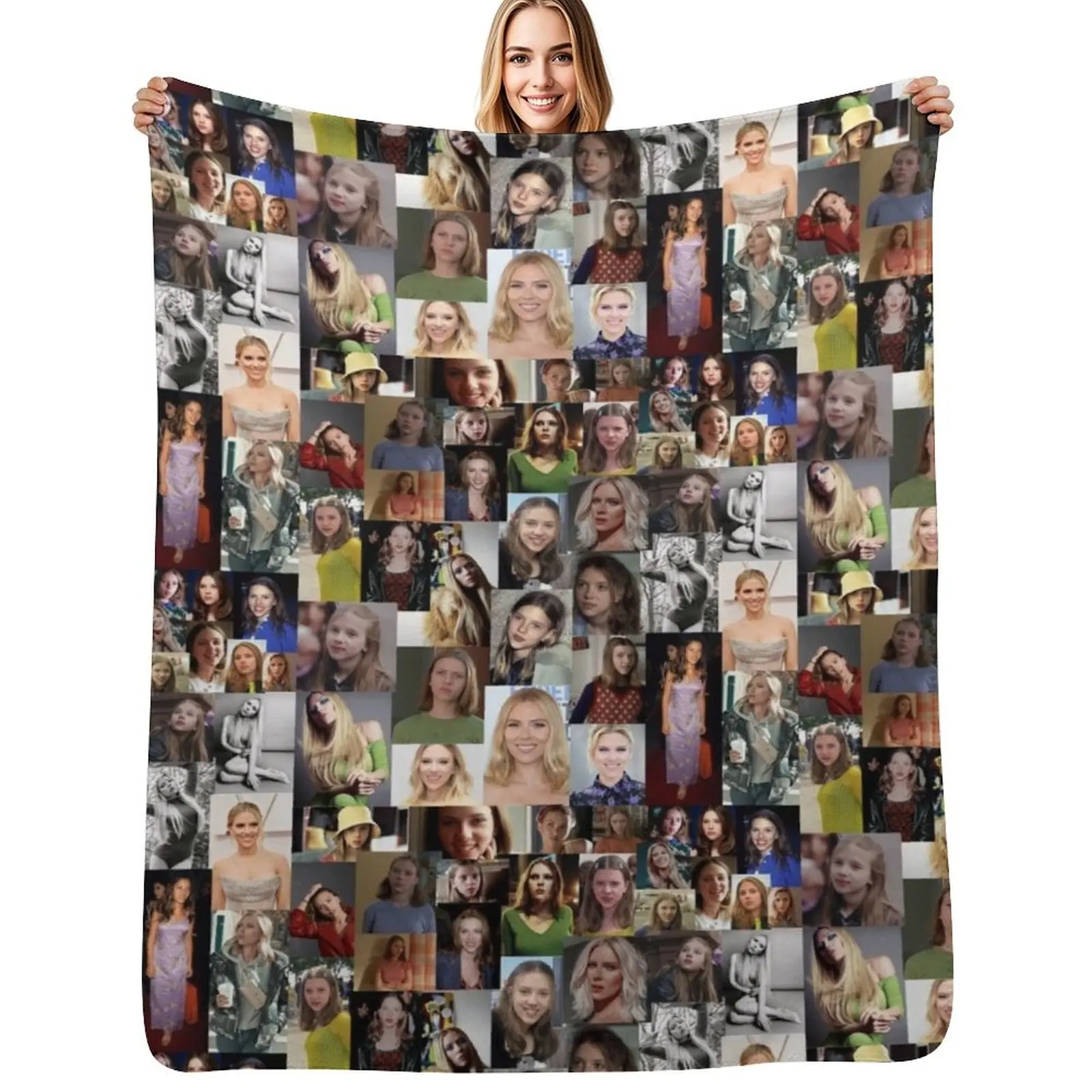 Scarlett Johansson (version 2) Throw Blanket Bed Personalized Gift For Decorative Sofa Hair Extra Large Throw Warm Blankets