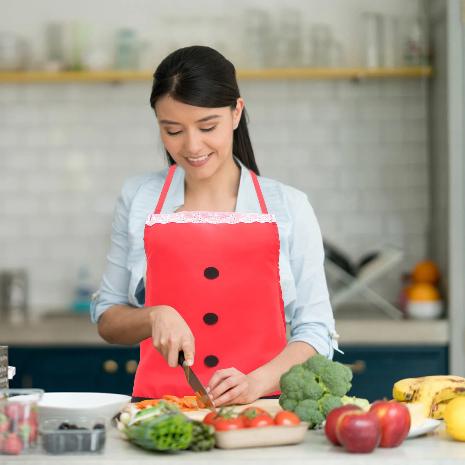 

Christmas Apron Adult Decorative Kitchen Baking Cooking Gadget Holiday Party Costume Festive Home Restaurant Decoration