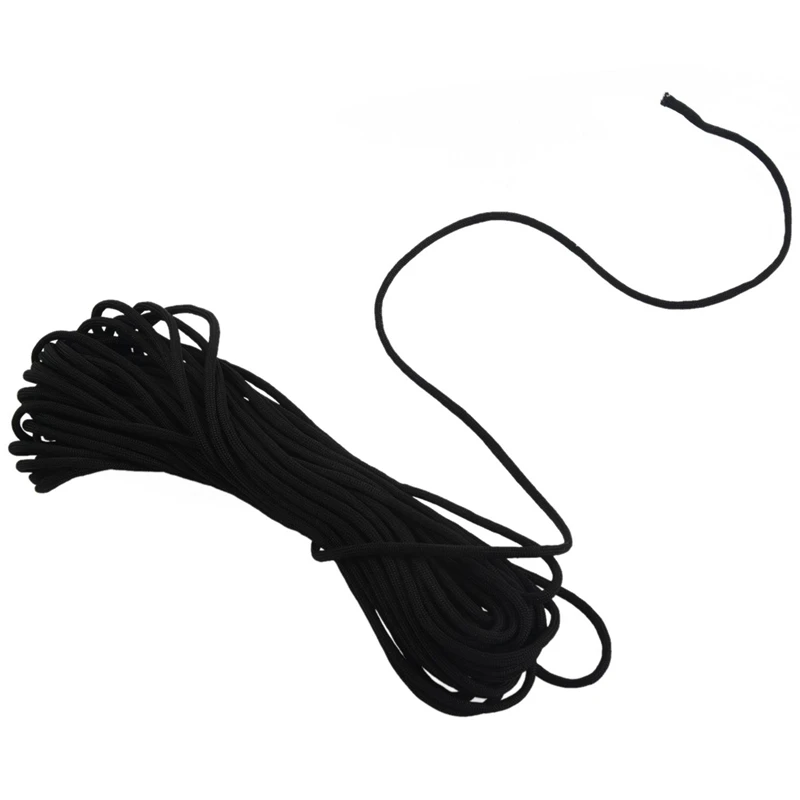 2X ROPE 5Mm Diameter Cord Black Tent Cord