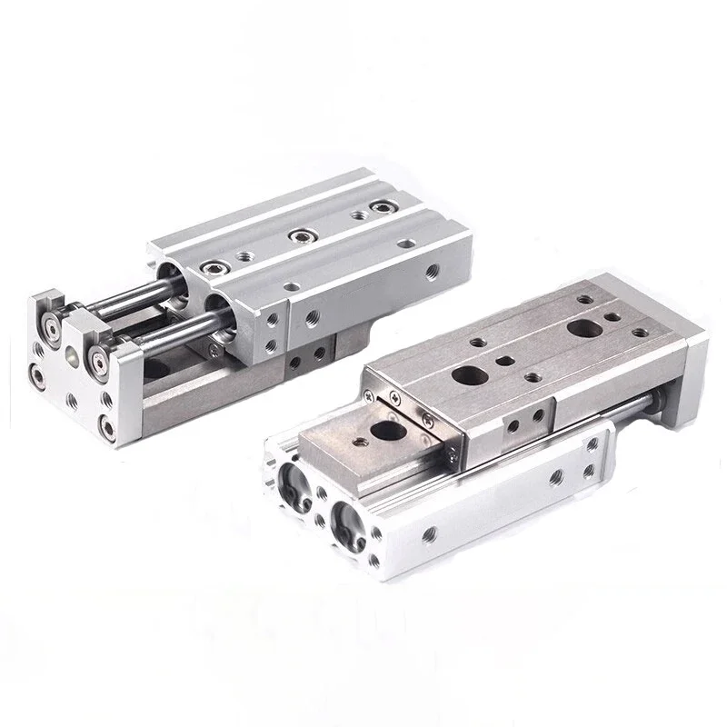 MXQ Series Air Slide Table Dual Rod Rail Slide Air Pneumatic Cylinder 6/8/12/16/20/25mm Bore Cylinders