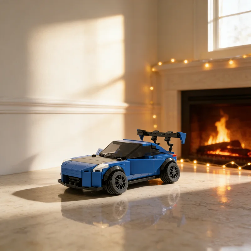 

351pcs MOC Cars Blue Nissan Drift Model Building Blocks Toy Architecture Assemble Christmas Gifts DIY Education Idea Creative