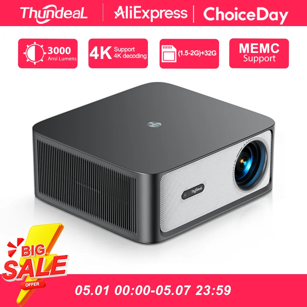 ThundeaL TD98Pro 2K 4K Full HD 1080P Портативный проектор с автофокусом Android WiFi Домашний кинотеатр Открытый игровой 3D-прое