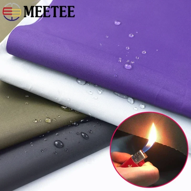 Meetee 50/100X150cm 600D Fireproof Oxford Fabric Silver Plated Polyester Waterproof Cloth Carport Outdoor Flame Retardant Sewing