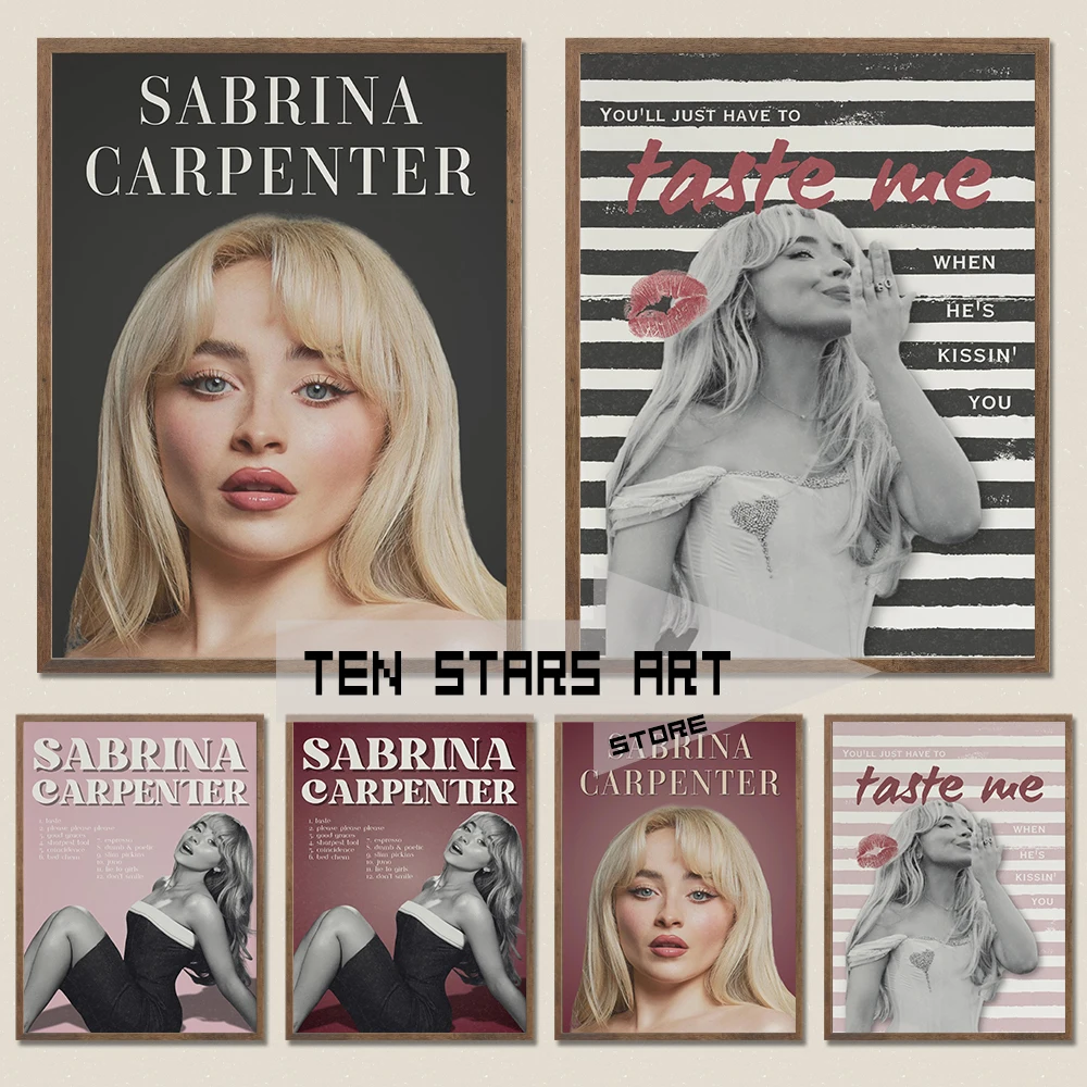 Sabrina Carpenter Short N Sweet Poster Canvas Prints Sabrina Singer Wall Art Decor Short N Sweet Fans Home Room Wall Decoration