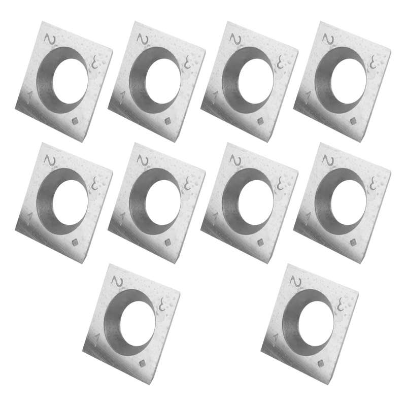 10Pcs Wood Turning Carbide Insert Blades Milling 30 Degree Lathe Chisel Replacement Blade 14X14X2mm