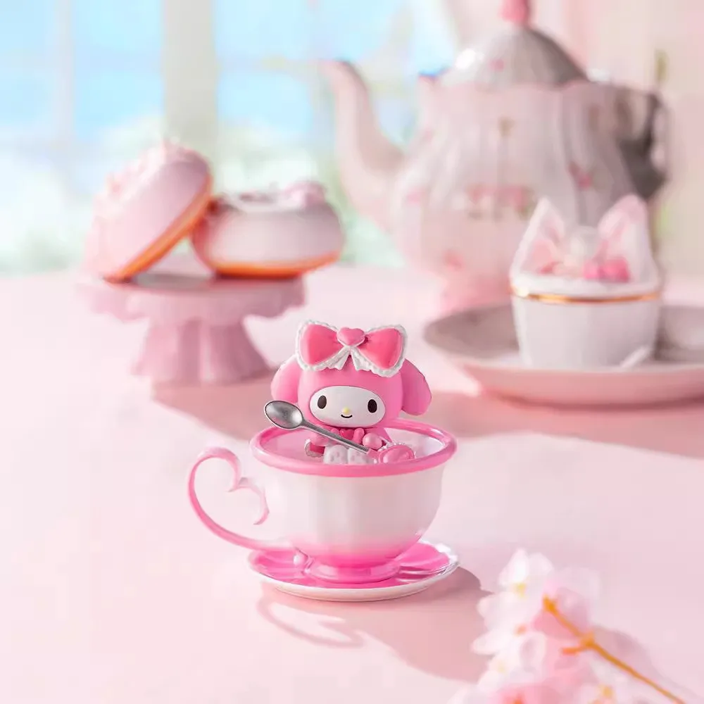 Genuine Sanrio Família Teacup Elfos Série, Hand-do Blind Box, Tide Play Ornamentos, Enfeites De Presente