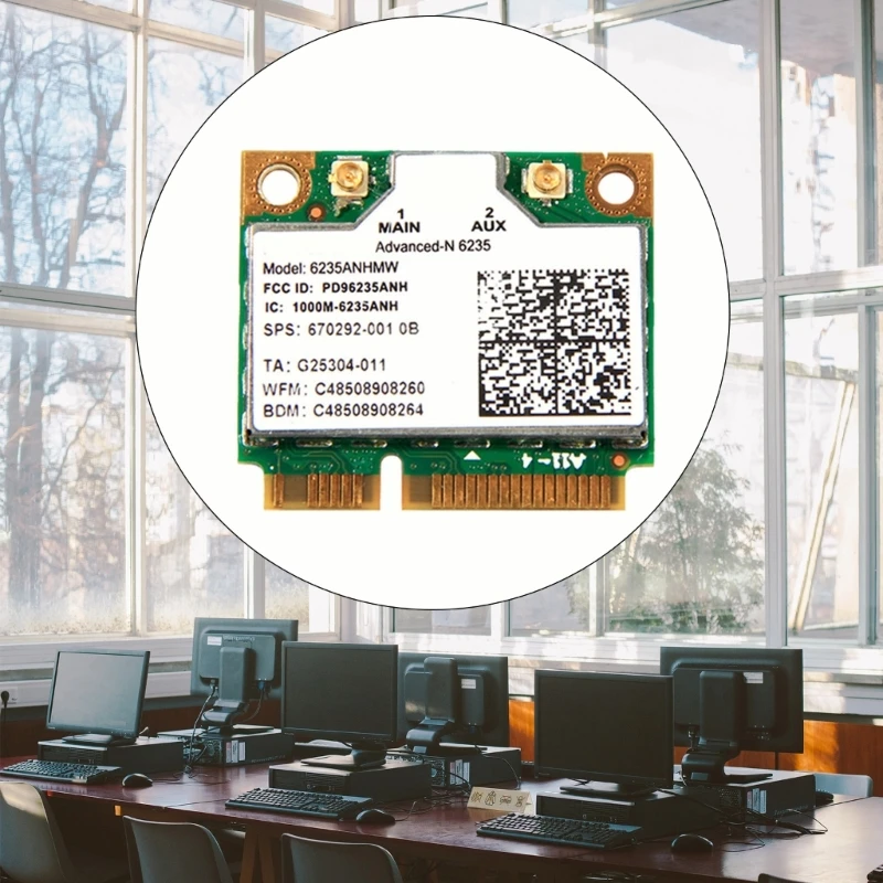 Centr37- Mini carte WiFi avancée, N 6235, 6235, PCI-E, 802.11abgn, bande touristique