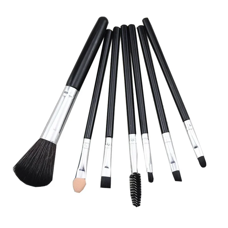 7Pcs Kunststoff Griff Professionelle Make-Up Pinsel Set Lose Pulver Lidschatten Foundation Erröten Lip Augenbraue Make-Up Pinsel