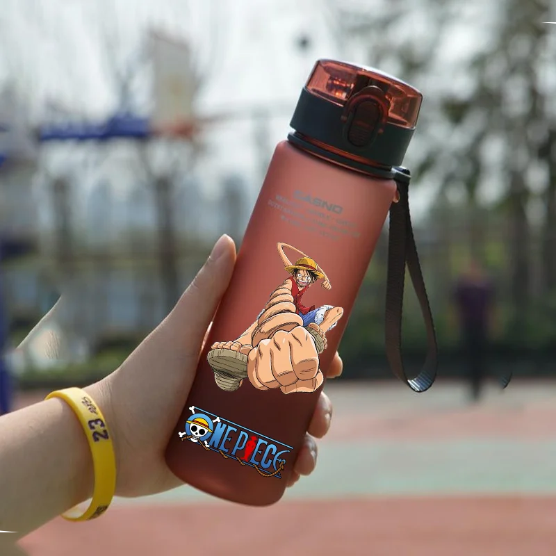 New 560ml Anime ONE PIECE Water Cup Large Capacity Portable Outdoor Sport Drink Bottle Coffee Cup Children Gift Luffy Nami