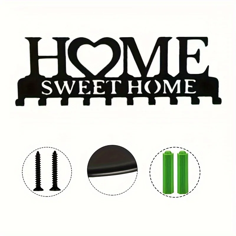 1PC key holder, used for wall mounted metal hangers, for retro decoration of front doors, kitchens, houses, and vehicle keys