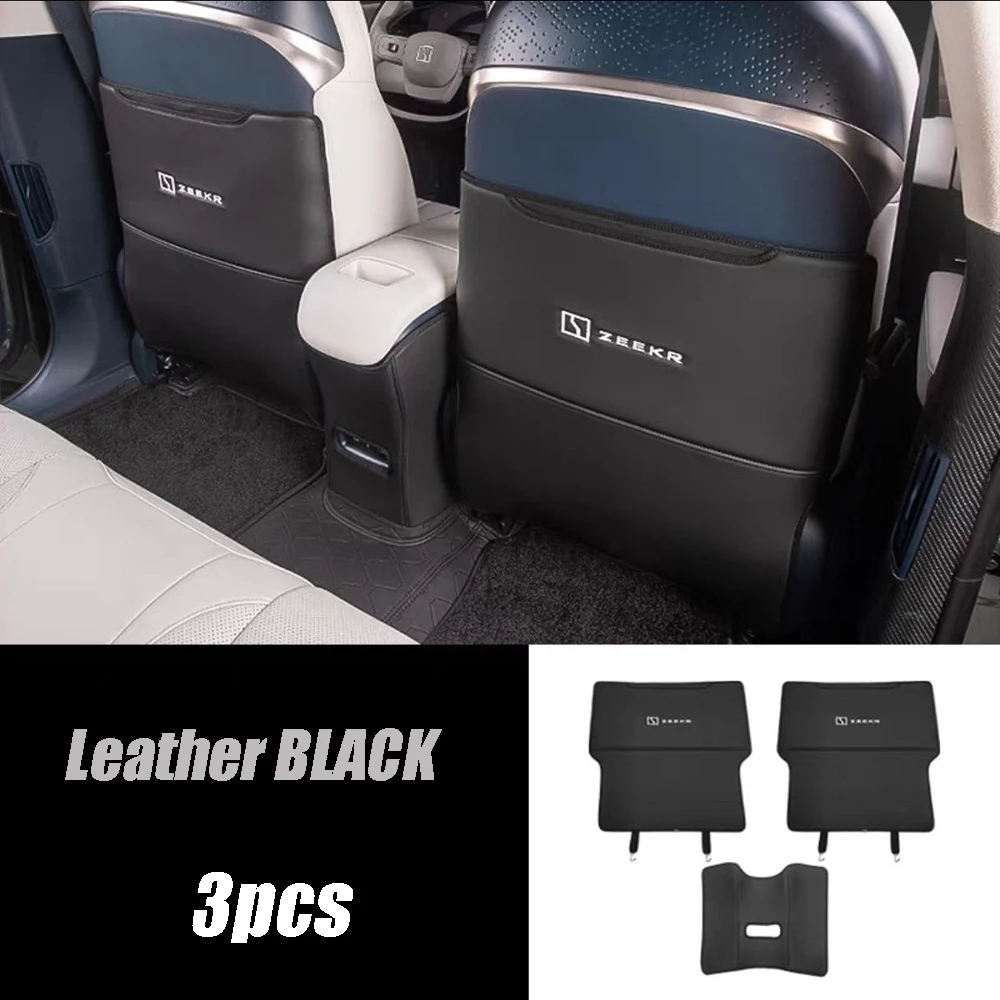 For GEELY Zeekr X 2023-2024 Leather Car Front Seat Rear Anti Kick Dust Board Pad Frame Cover Interior Accessories