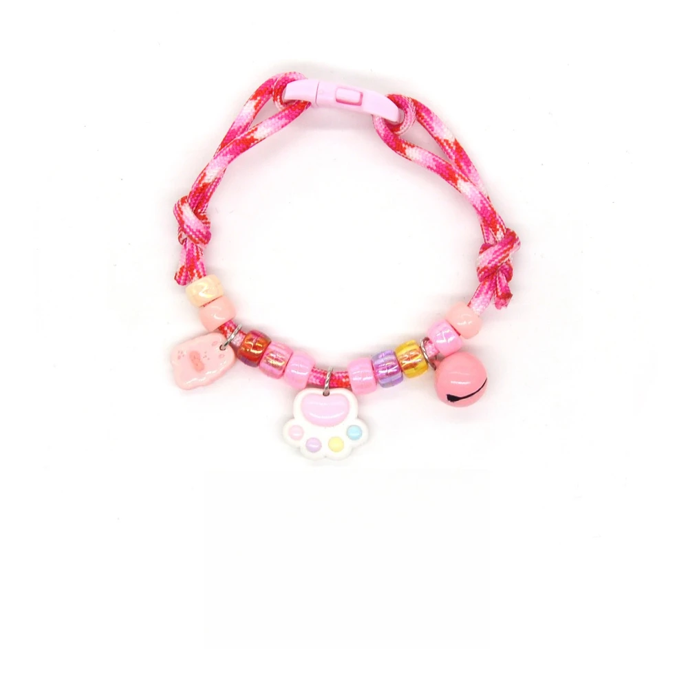 1 Stück Haustier-Halsband für Katzen und Hunde, farblich kontrastierend, gewebt, Sommerfrische, verstellbar, für Welpen, Sicherheit, Anti-Verlust, Outdoor-Walking-Zubehör – Detail 7