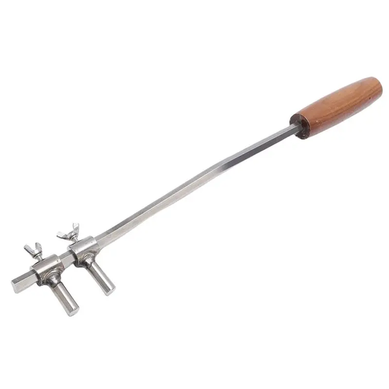 ABJN-Stainless Steel 16.7In Adjustable Bonsai Branch Bender 10Mm Diameter Premium Styling Tool With Walnut Handle