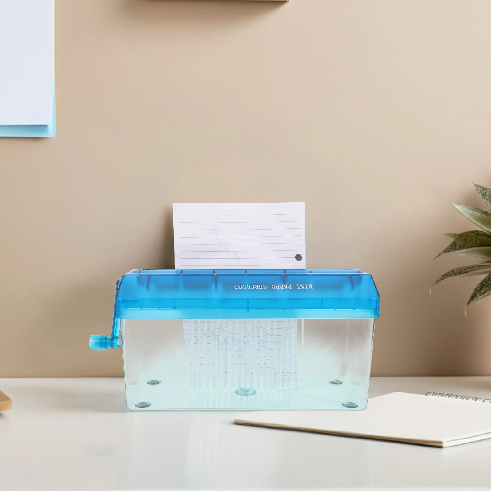 

Manual Paper Shredder Compact Desktop Small Office Home Portable Stripe Cut Secure Document Mini Hand Crank Shredding