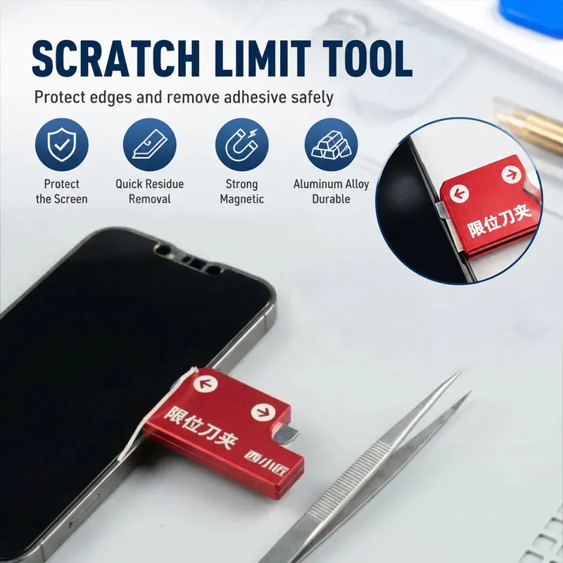 Universal Mobile Phone Screen Holder Knife Holder Repair Tool Scratch Resistant Cleaning Fixture for LCD Screen Maintenance