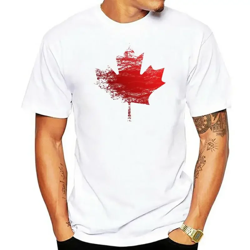 Good Quality Men\'s Leisure Tops T Shirts Glory Canada Red Maple Leaf T-Shirt Printed Slim Fit Fashion Male Big Size Tee Shirt