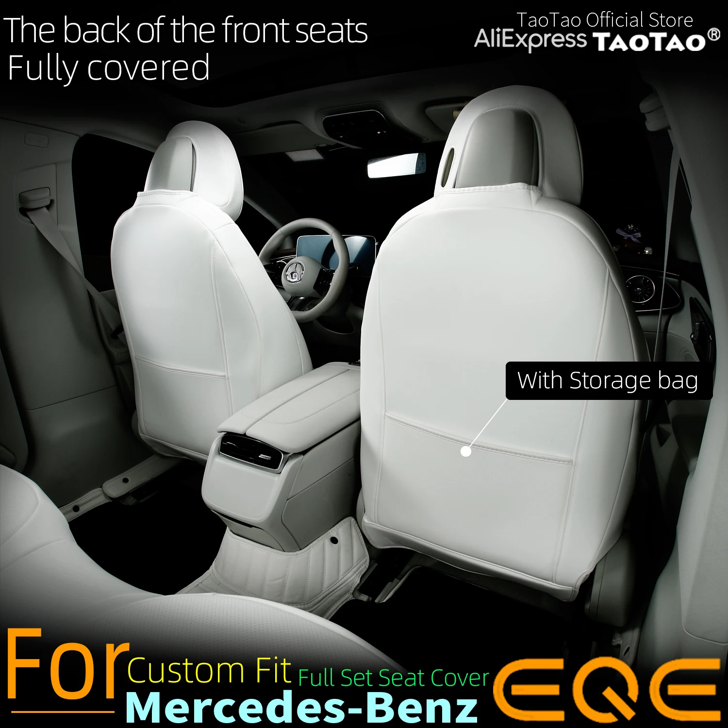 Impermeável Conjunto Completo Tampa do Assento de Carro, Capa de assento personalizada, Adequado para Mercedes Benz EQe 350 SUV