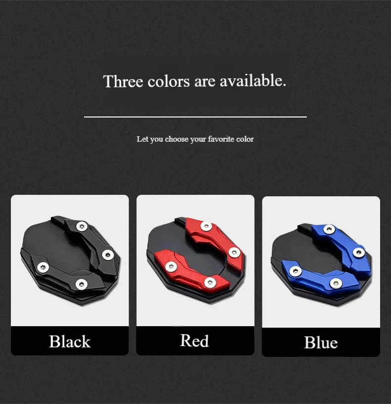 CNC Side Stand Pad for Yamaha MT/YZF-R/Tracer/Tenere – Anti-Slip Kickstand Enlarger, Universal Motorbike Scooter E-Bike Base