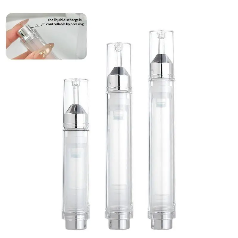 1 Stück nachfüllbarer Reise-Druckbehälter 5/10/15ml Leere DIY Airless-Spritze Hochwertige Pumpe Augencreme Ätherisches Öl Flasche – Detail 1