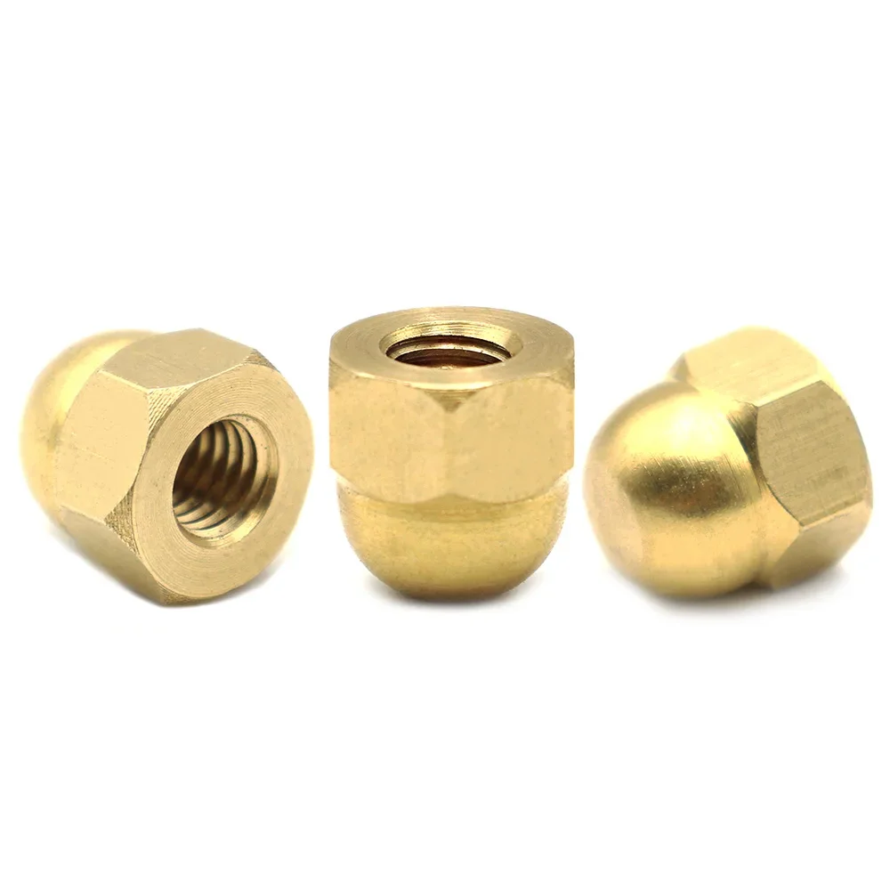 50/20/10/5/2Pcs Brass M3 M4 M5 M6 M8 M10 M12 M14 M16 M20 Cap Nut Decorative Round Dome Head Cover Nuts for Concealing Screws