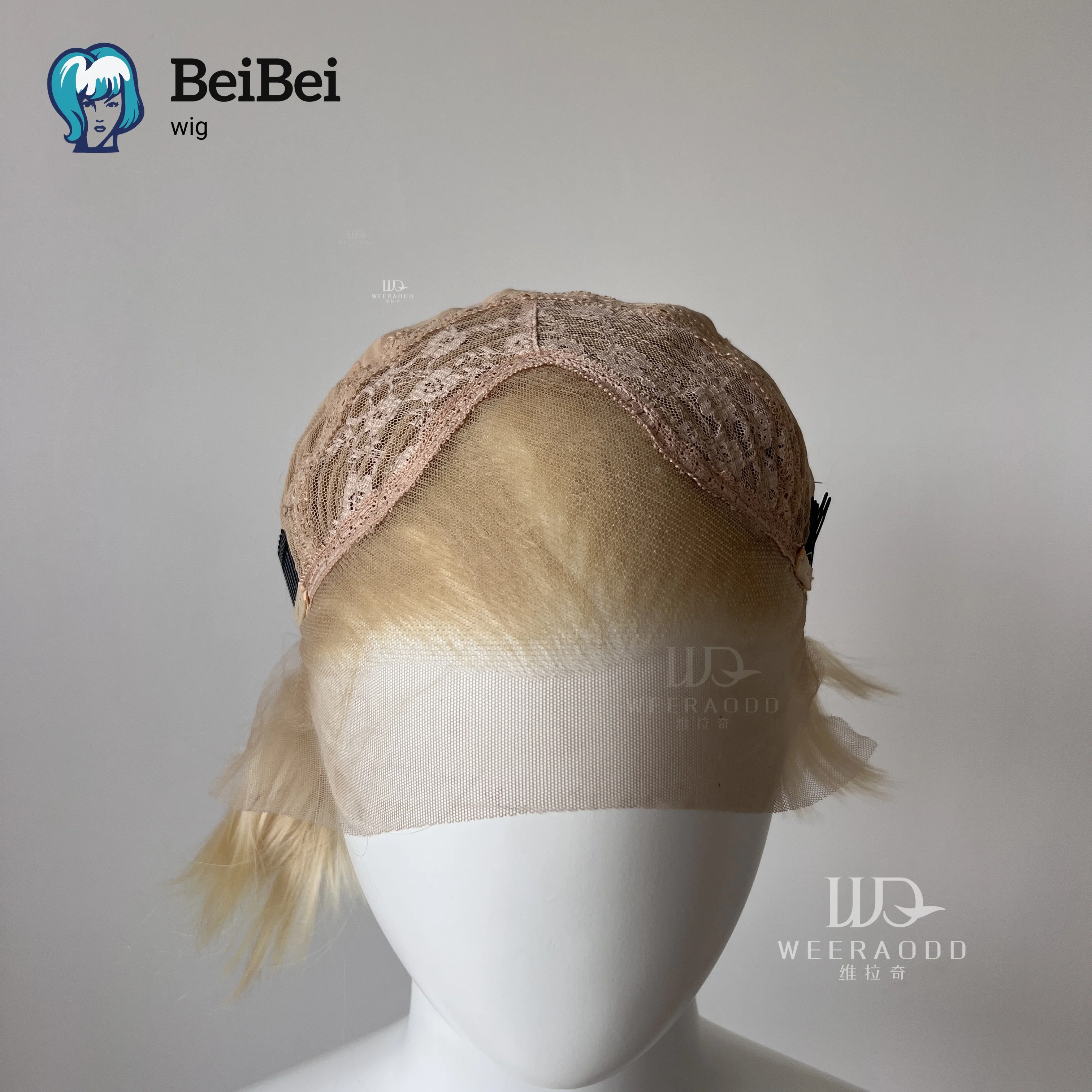 밝은 금발 짧은 8인치 13*4 레이스 프론트 가발 (남성용) 내열성 섬유 헤어 가발 쿨 헤어 코스프레용 합성 레이스 가발