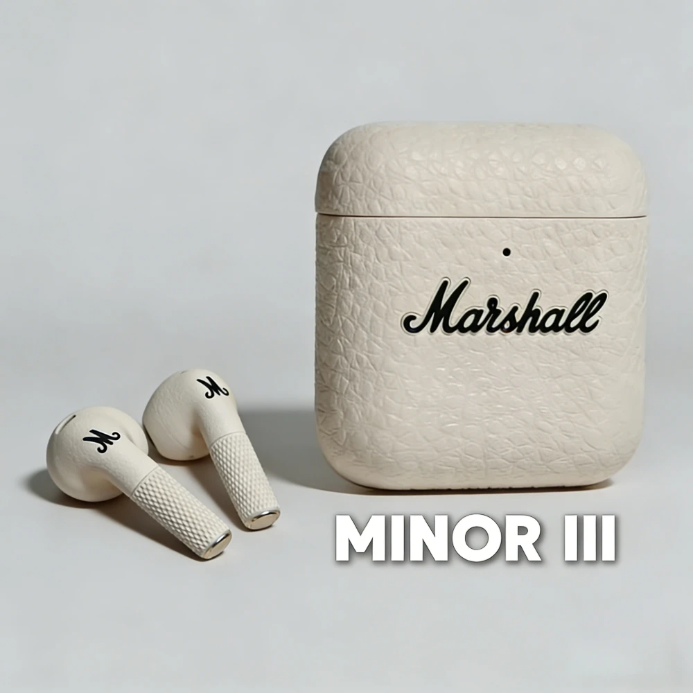 �couteurs intra-auriculaires Bluetooth Marshall Minor 3 HiFi, audio vintage rock, r�ponse des basses puissante, casque sans fil l�ger
