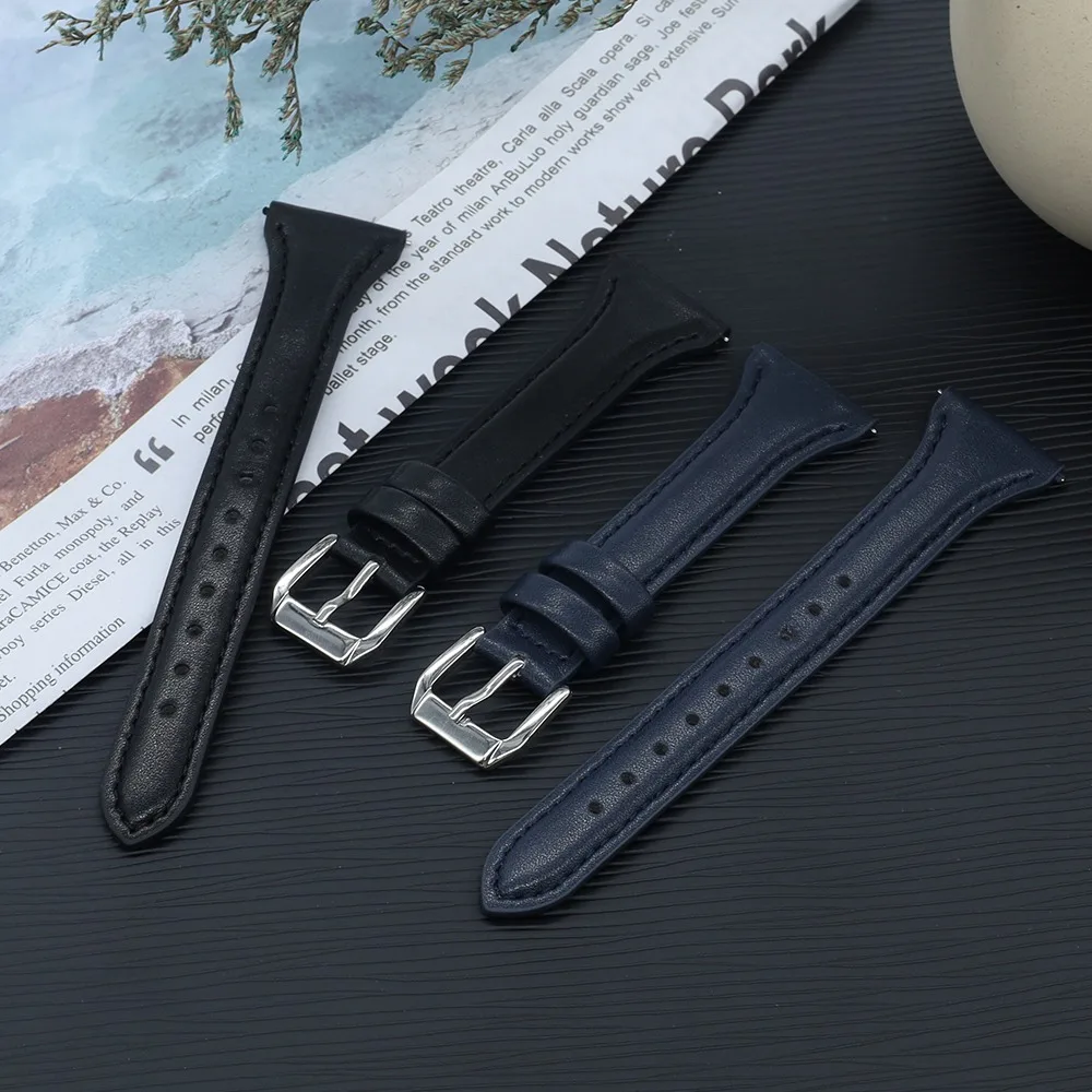 20mm 22mm Slim Leather Band for Samsung Galaxy Watch Strap 7/FE/6/5/5 pro/4 Classic/active 2 Watchband for Galaxy Watch 3 45mm
