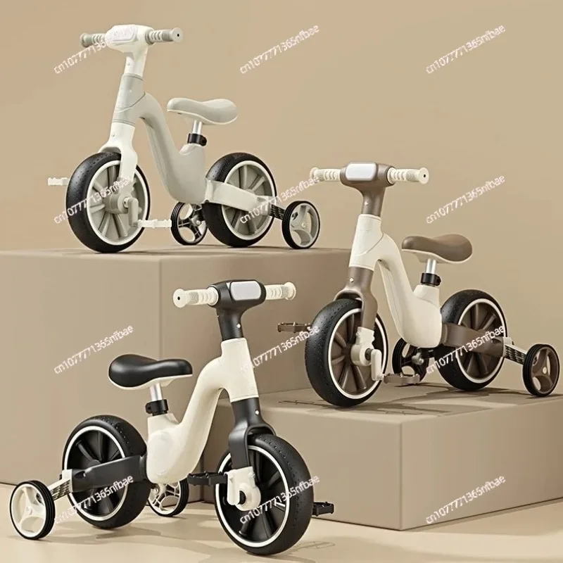 Kids Multifunctional Tricycle, Balance Car with Music Light, Baby Walker Sliding Bike, Children Foot Pedal Learning Bike
