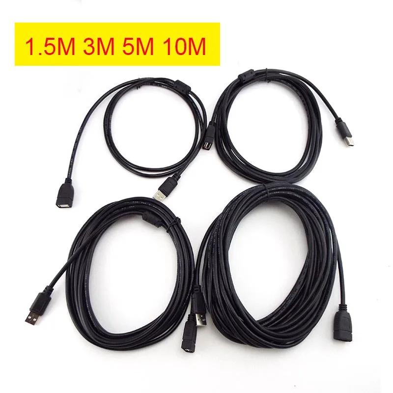 1.5/3/5/10M Male To Female Cable USB 2.0 A/F Extender Cord Wire High Speed Data Extension Cable For PC Laptop Keyboard Copper B5