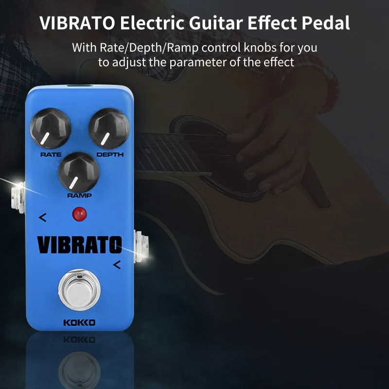 KOKKO FVB2 VIBRATO/FCH2 CHORUS Electric Guitar Effect Pedal Portable Guitar Effector Vibrato Mini Single Electric Guitar Effect