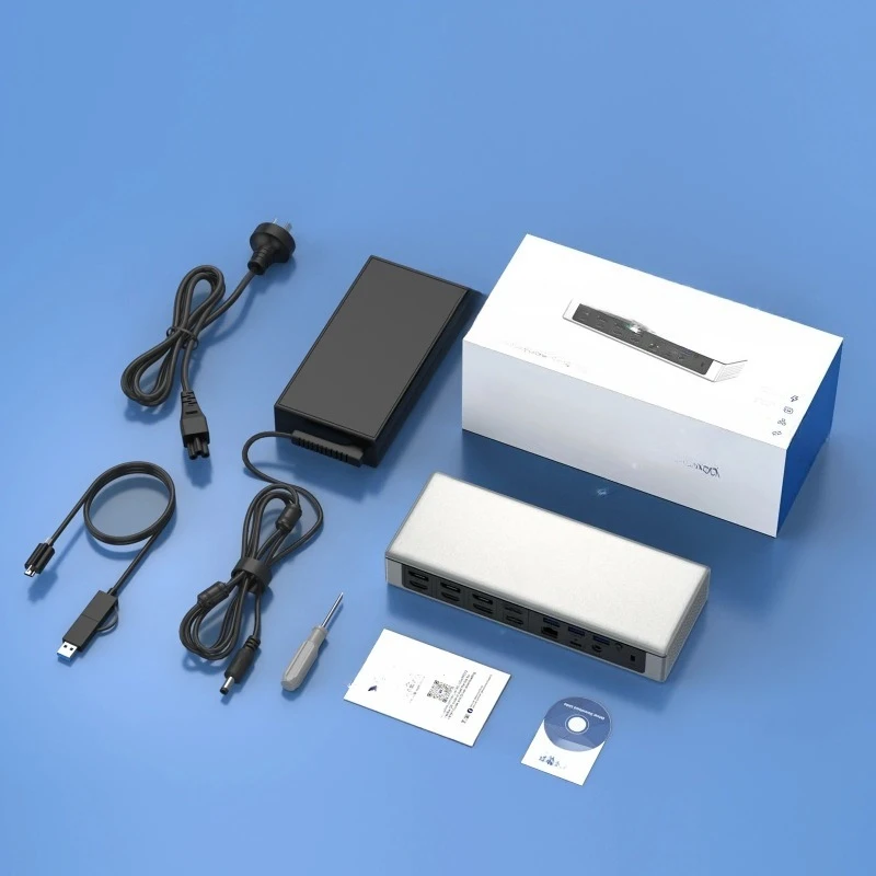 4 Display 19 in 1 2.5G Ethernet with PD 100W DisplayLink Docking Station