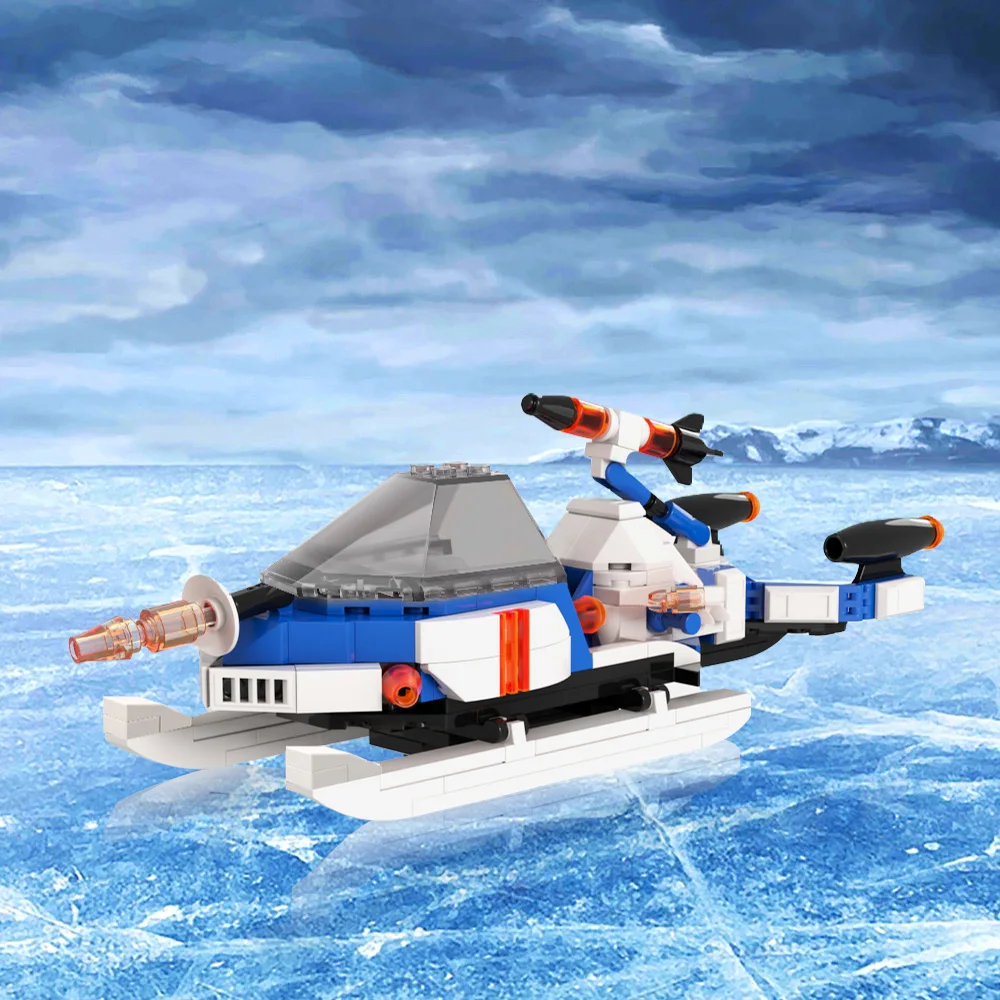 MOC Ice Planet 2002 Aircraft Model Building Blocks Space Championship Competition Airship Rocket Aviation Series Brick Toy Gift