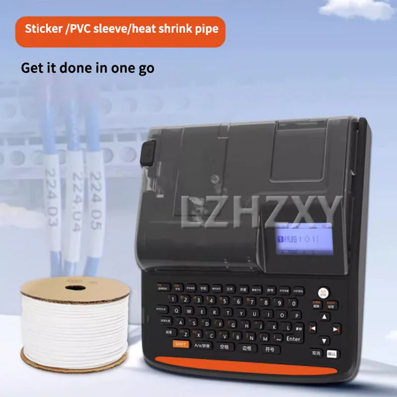 P800Automatic Numbering Machine Electronic Heat Shrink Line Numbering Machine Tube Printer Portable Label Printer Ribbon Sticker