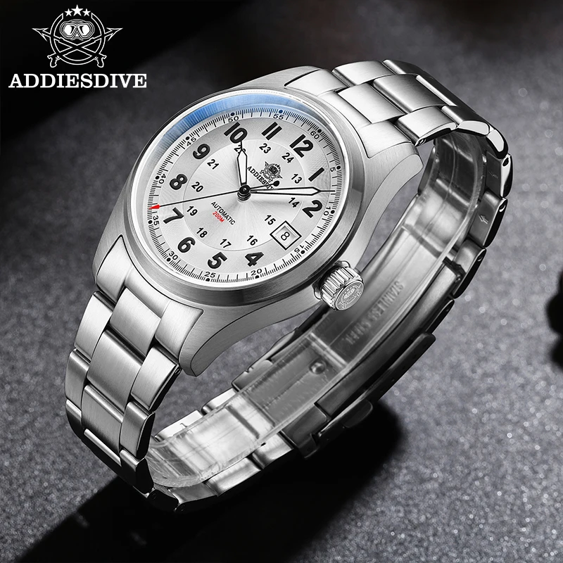 

ADDIESDIVE Men's Watch 200M Waterproof Automatic Watch Sapphire Stainless Steel Diving Mechanical Watches NEW Relogios Masculino