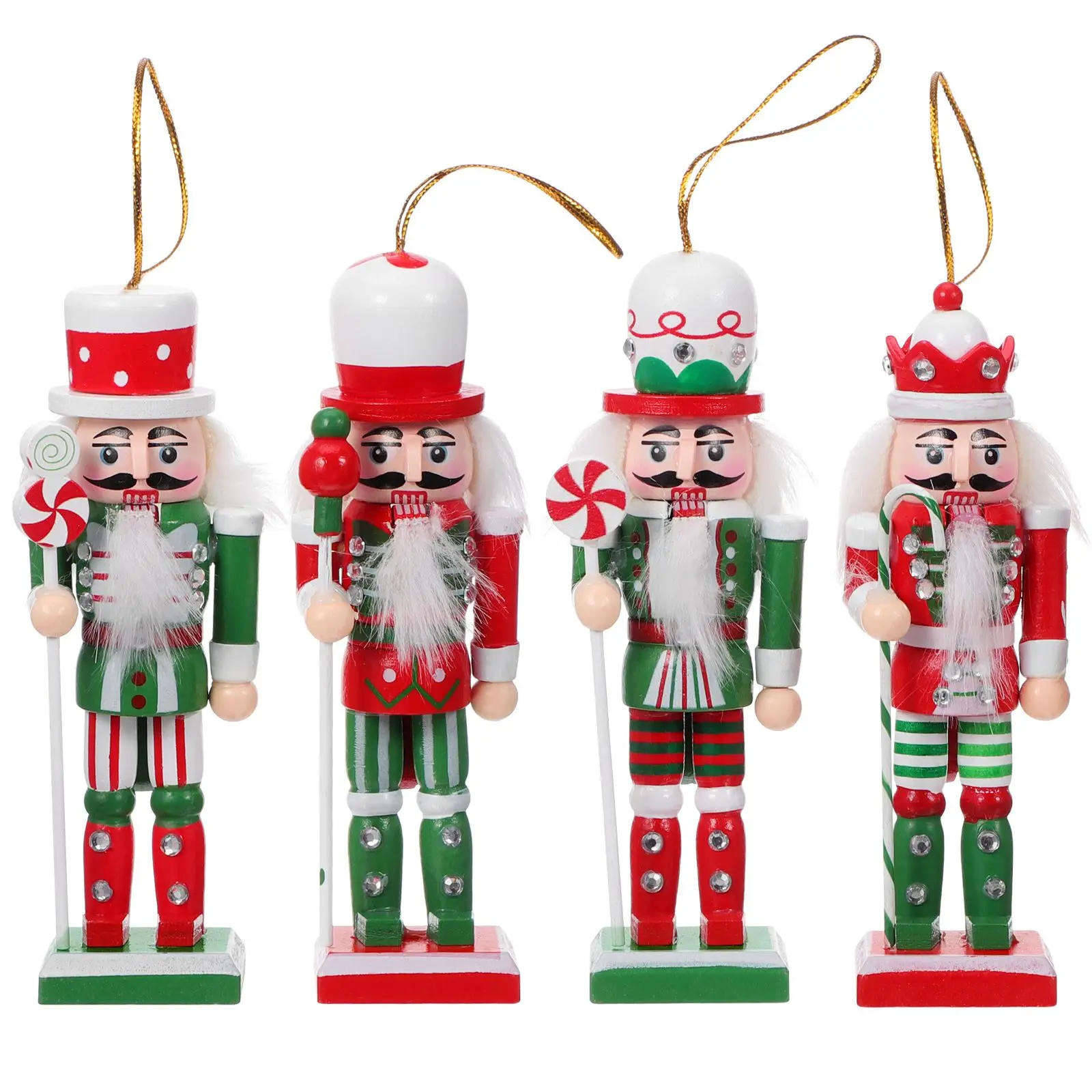 

4 Pcs naments Christmas Tree Decorations 12 5cm Xmas Decorations Wooden Hanging Festive Supplies Party Xmas Holiday