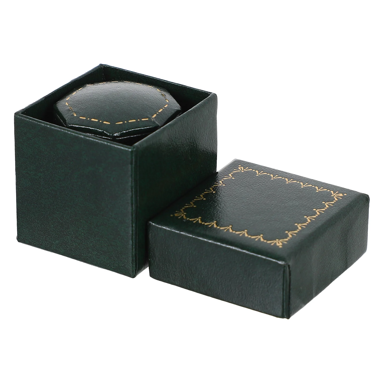 

Elegant Ring Packing Box Octagonal Design Leatherette Jewelry Holder Gift Storage Case for Wedding Anniversary Present