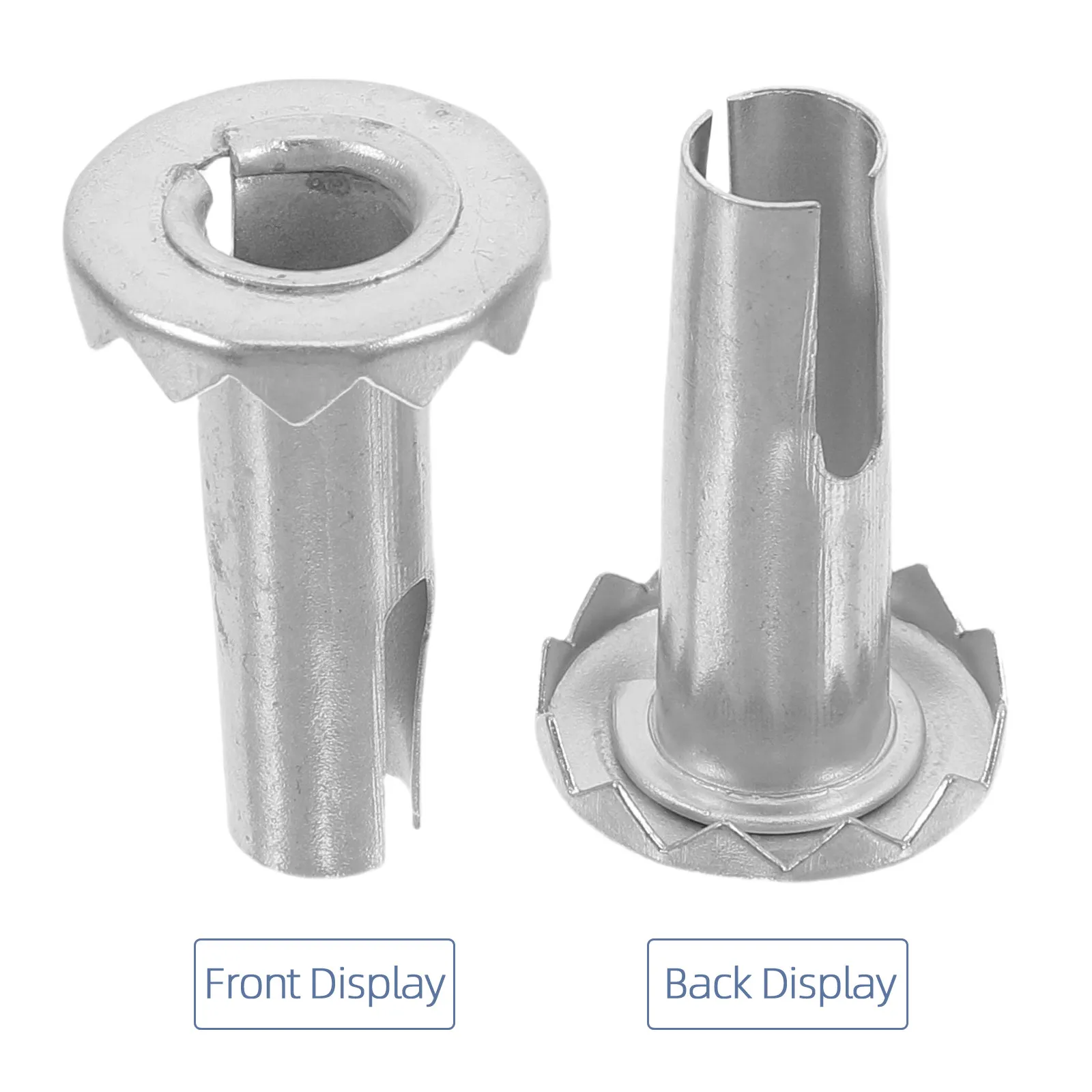 10Pcs Metal Furniture Caster Inserts Long-Lasting Sleeves for Baby Crib Changing Table Chair Legs Metal Caster Stem Sleeve
