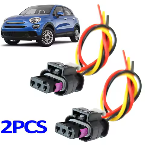 2x For Fiat 500L 500x Fiorino Panda Qubo Tipo Doblo Ducato 3PIN Parking Distance Control Sensor Plug Connector 4F0973703