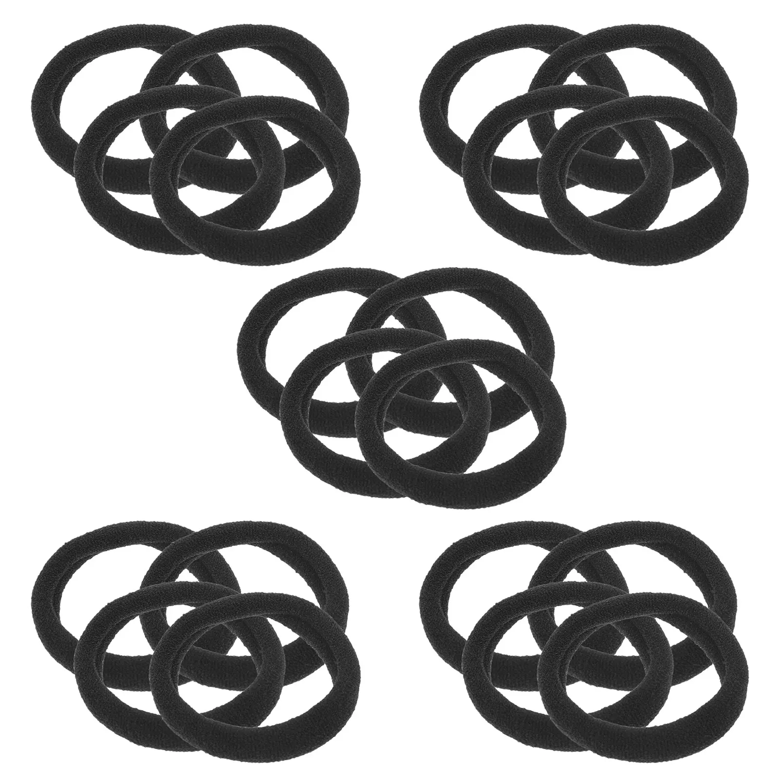 

100 Pcs Elastic Hair Ties Black Slip Resistant Accessories for Women Girls Hair Accessories For Women Styling Bulk