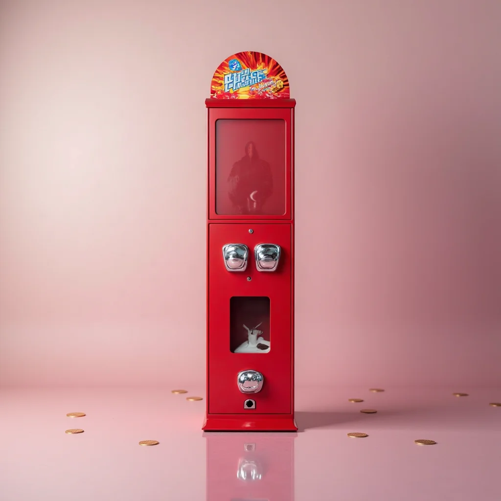 Japanese Anime Character Sticker Vending Machine 300-600 Capacity Multi-Color Options CE Certified Cash Box