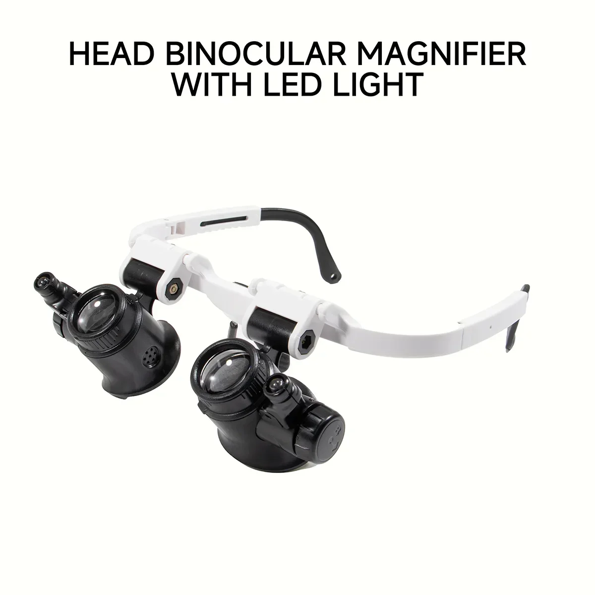 Magnifying Glass 23X/8X for Jeweler Watchmaker With LED Light Telescopic Headband Magnifier Glasses Reading Loupes Eyewear