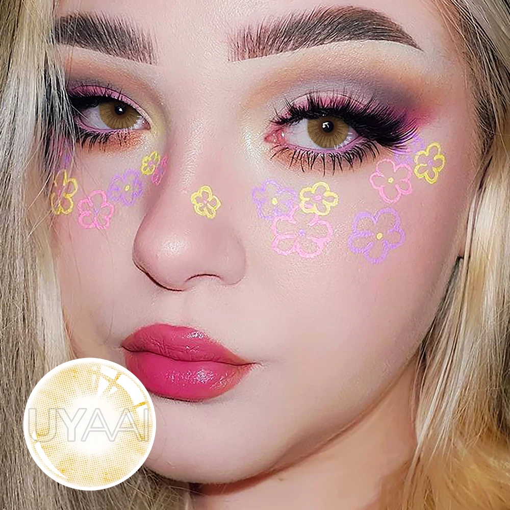 UYAAI NEUE Kontaktlinsen Beauty Blaue Augen Farblinsen Große Augen Natürliche Braune Linsen Kosmetik Graue Augenlinsen Make-up Grüne Schönheit – Detail 26