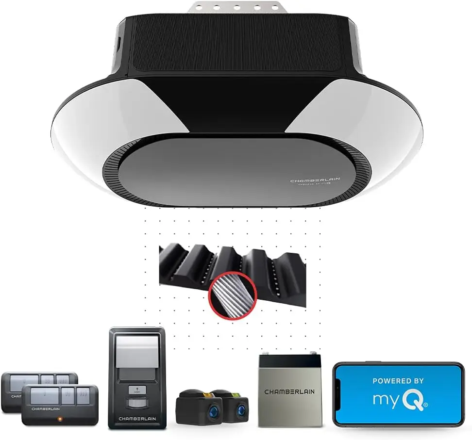 

Lighting-myQ Smartphone Controlled-Ultra Quiet, Strong Belt Drive & MAX Lifting Power, Blue Garage Door Opener