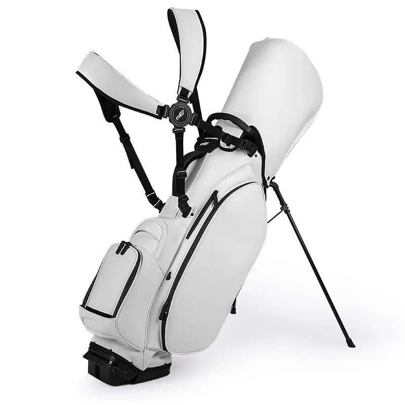 

New style! Golf Bracket Bag Men's and women's lightweight ball bag frosted PU leather black and white 2 colors available