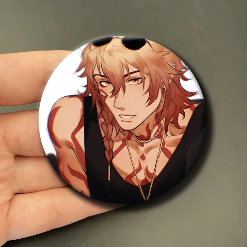 58mm Anime Sunday Game Honkai Star Rail Mydei Character Pin Cute Snap-in Button Pins Brooch Badge for Gamer Collect Gifts